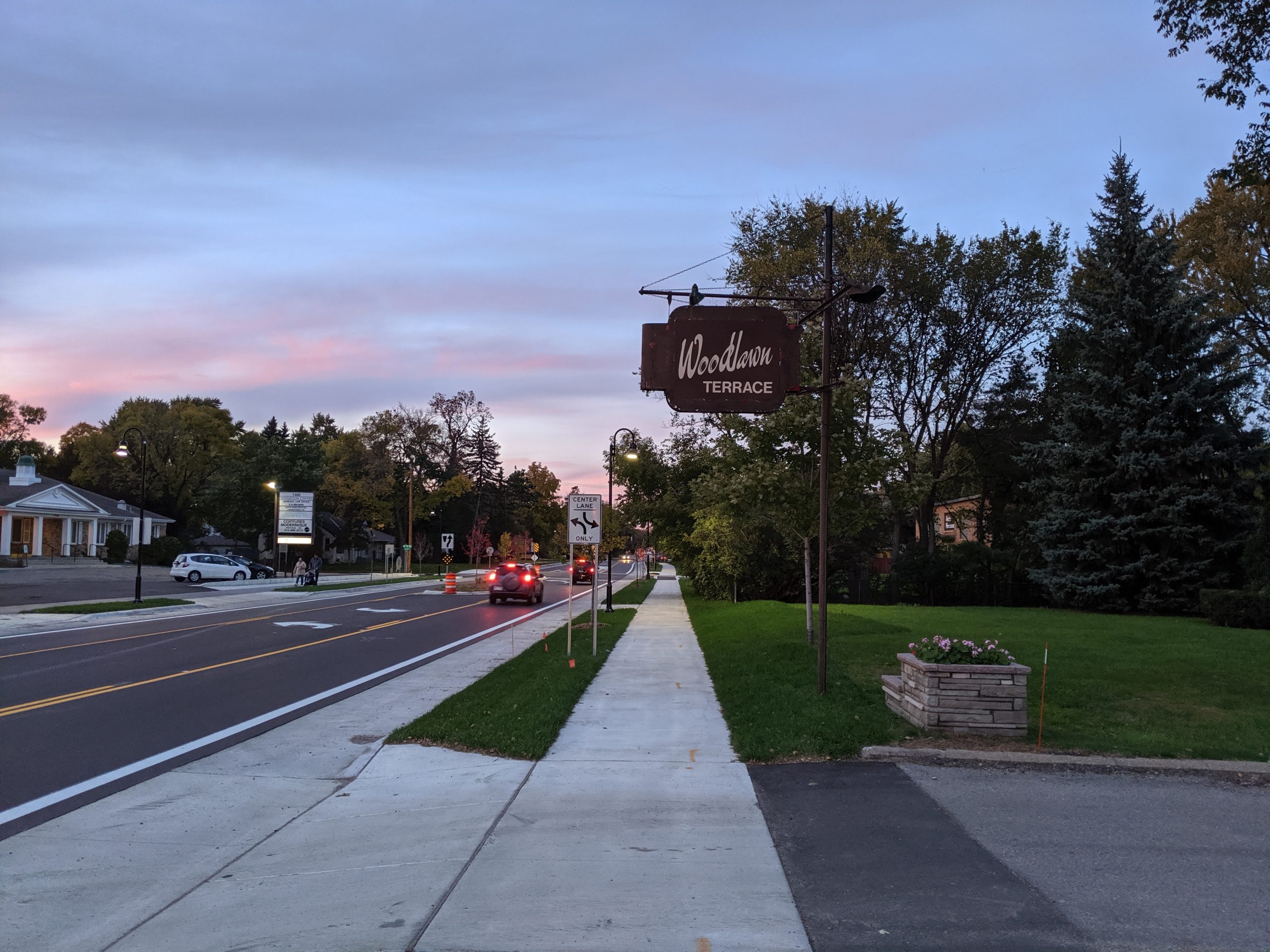 The Woodlawn Terrace manufactured home community along a newly rebuilt Lyndale Avenue