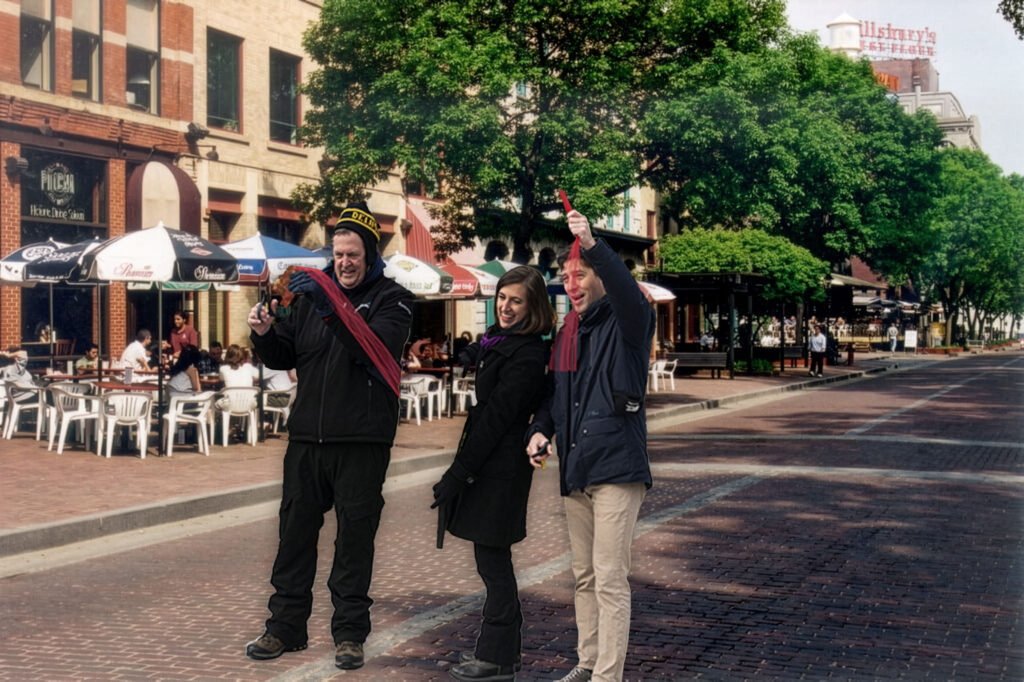 (April Fools) Nancy Daubenberger, Jacob Frey, and Michael Rainville cut the ribbon on the new project
