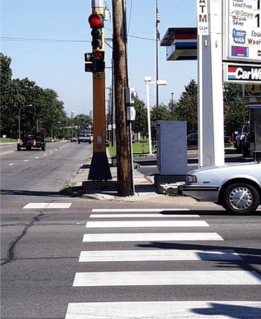 Northeast corner of Portland and 66th before 2007, facing north