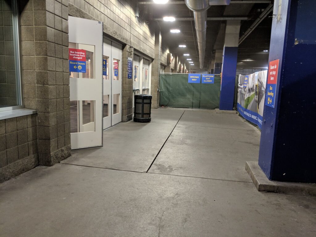 Mall of America Station prior to 2020, from boarding area (photo by Mike Hicks)