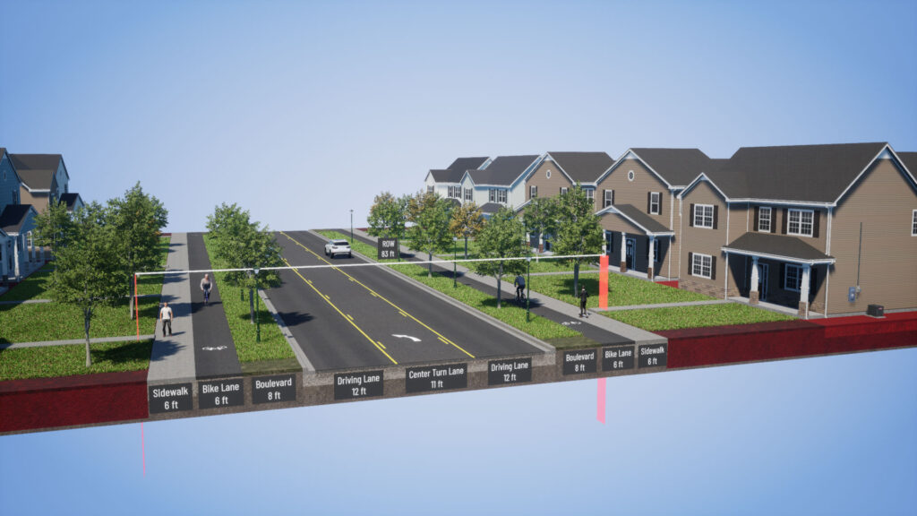 New Nicollet Avenue cross section