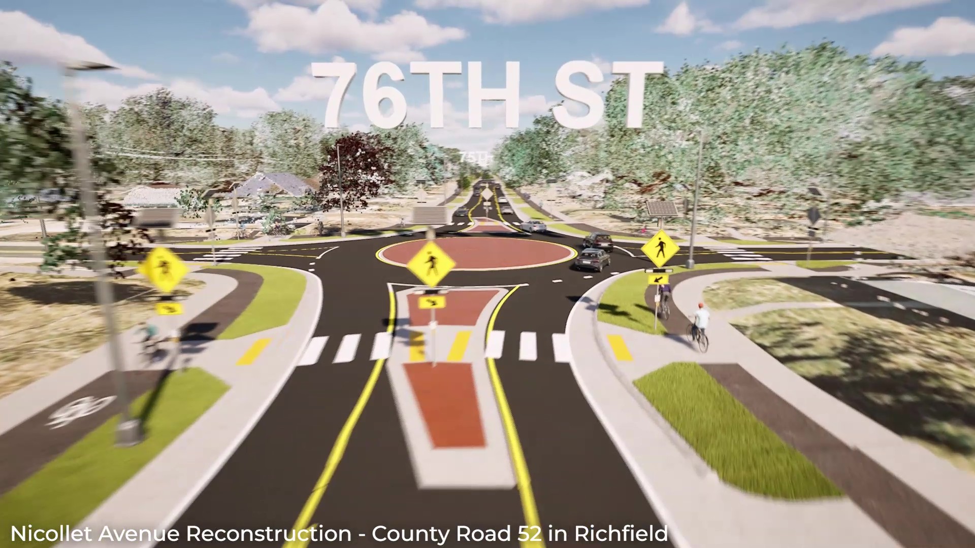 Nicollet Avenue 2026 layout at 76th Street